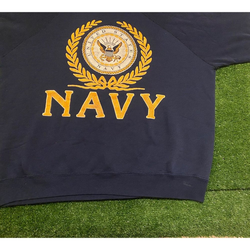 Vintage USA United states Navy Seal Logo crewneck XL navy blue retro Ivy - Picture 4 of 8